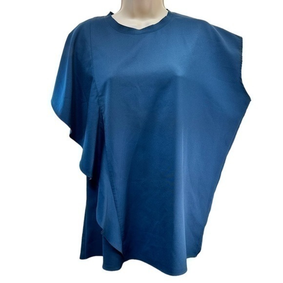 Blaque Label Blue ruffled Top - Picture 1 of 4